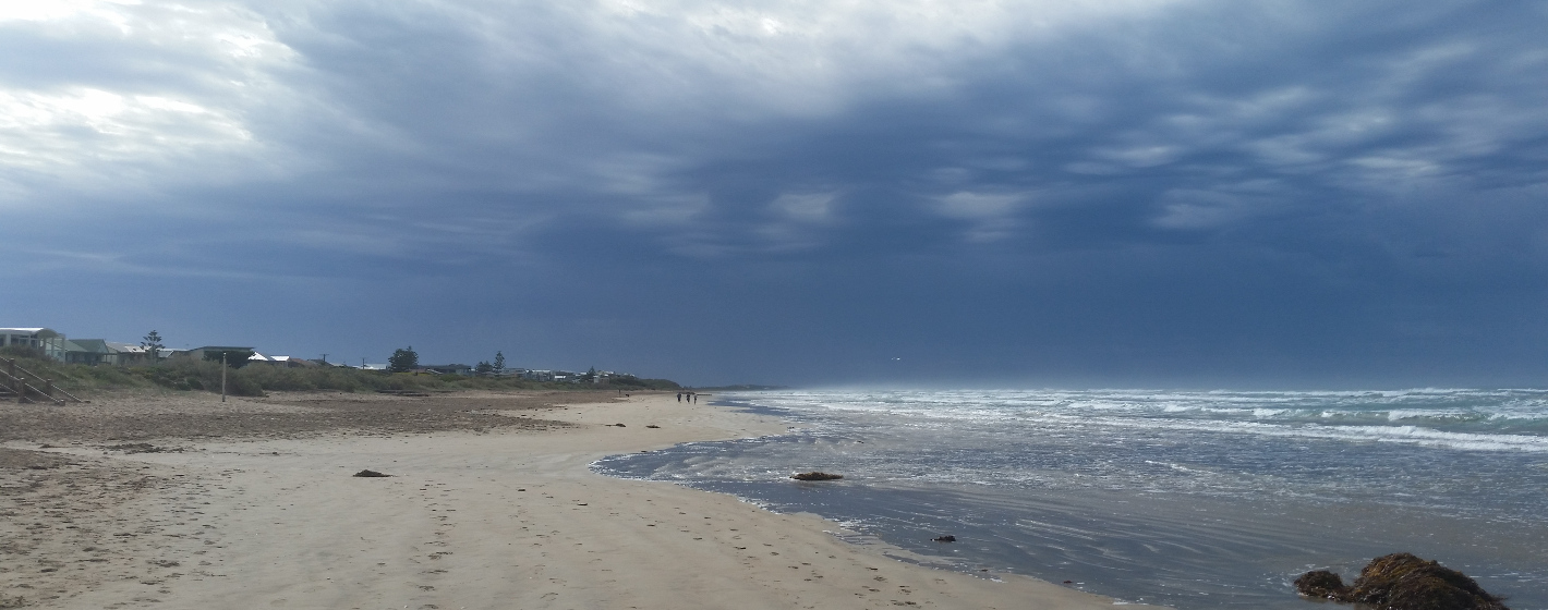 storm over beach